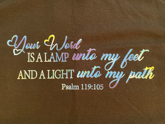 Short Sleeve Tshirt Psalms 119:105